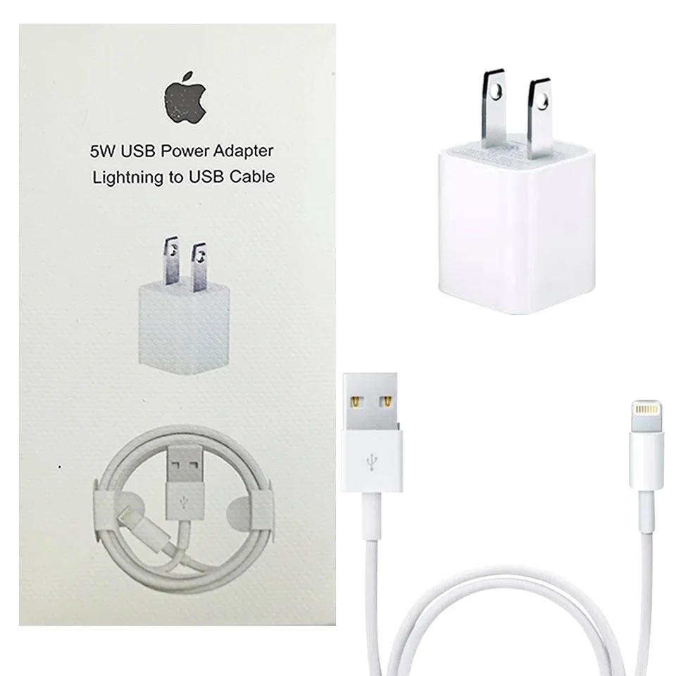 Cargador de Iphone 5W ( Cubo y cable)