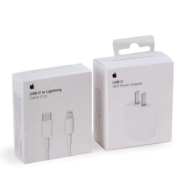 Cargadores de Iphone de 18 W (Cubo y Cable USB)